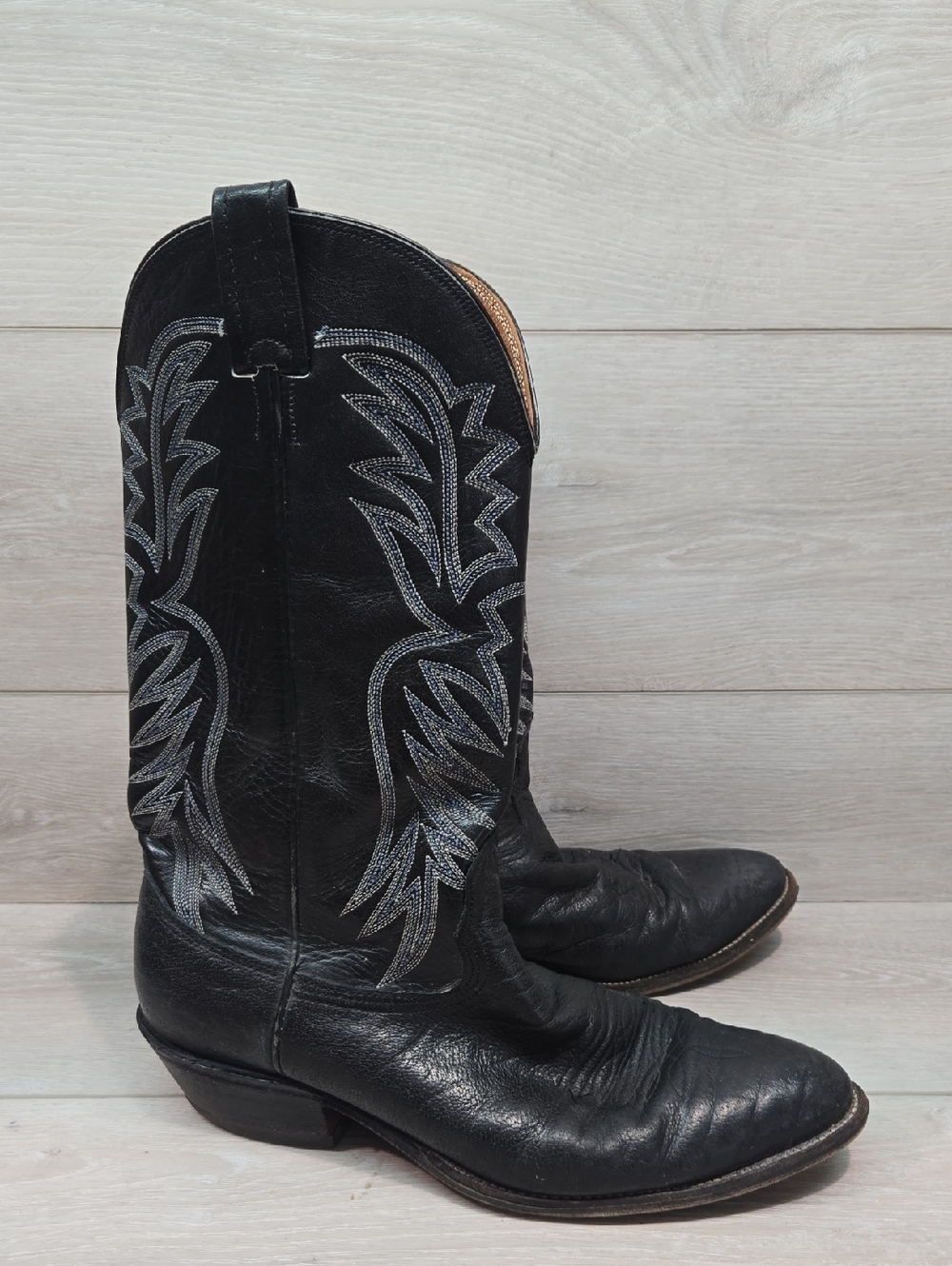 Nocona Texas Mens 4317C Western Embroidered Heeled Cowboy Boots Shoes 10D
